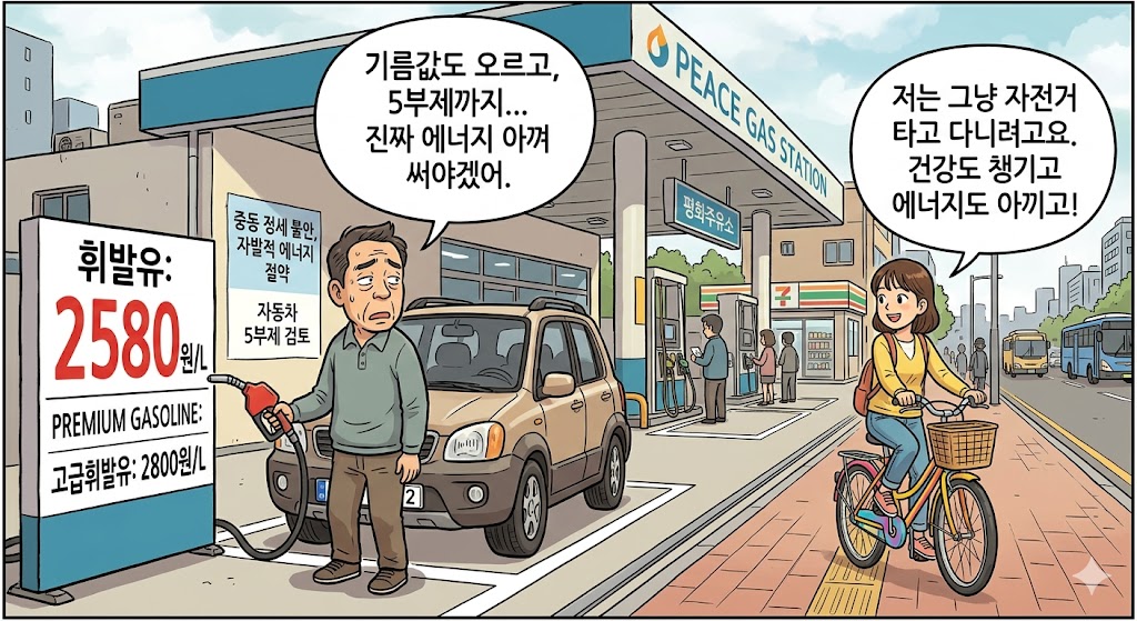 [인사이트] 이재명 대통령, ‘자동차 5부제’ 검토 지시: 중동발 에너지 위기가 설계하는 ‘전시 경제’