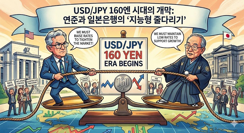 [인사이트] USD/JPY 160엔 시대의 개막: 연준과 일본은행의 ‘지능형 줄다리기’