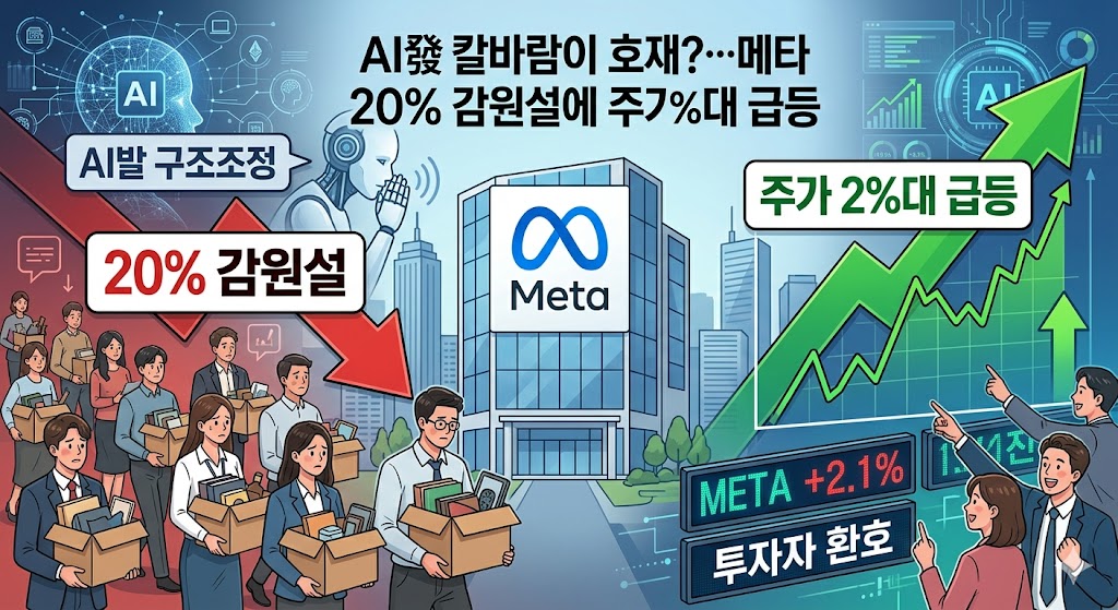 [인사이트] 메타(META)의 ‘AI 칼바람’이 호재인 이유: 인적 자원을 실리콘으로 치환하는 전략