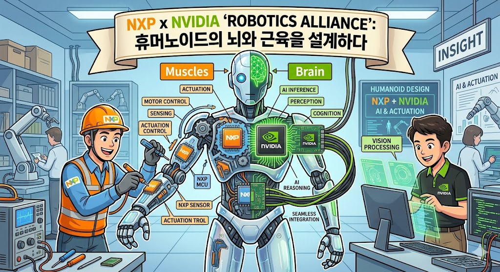 [인사이트] NXP와 엔비디아의 ‘로보틱스 동맹’: 휴머노이드의 뇌와 근육을 설계하다