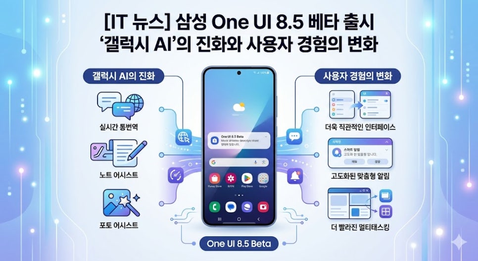 [IT 뉴스] 삼성 One UI 8.5 베타 출시: ‘갤럭시 AI’의 진화와 사용자 경험의 변화
