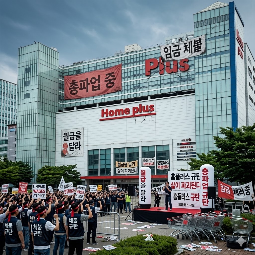 [뉴스 요약] 홈플러스 100억 원대 임금체불 논란: 노사 간 핵심 쟁점과 향후 전망